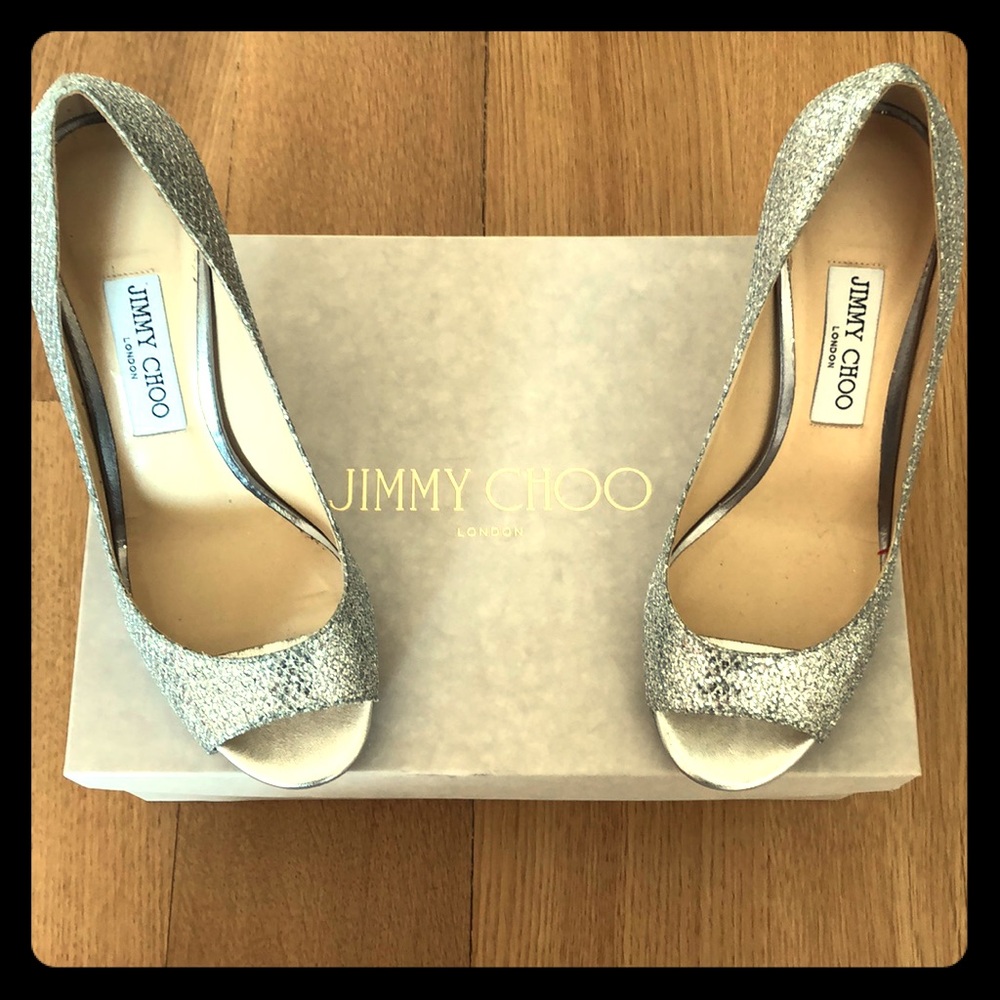 Silver Jimmy Choo Stiletto